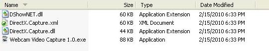 webcam video capture software file list